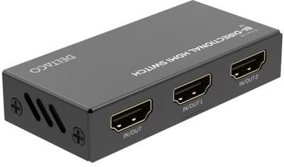 Ndarës HDMI Deltaco HDMI-7052, 3 porta, metalik, i zi