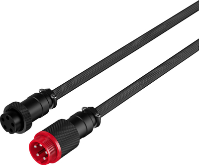 Kabllo spirale HyperX USB-C, e zezë