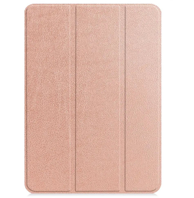 Mbështjellës tablet iLike iPad Pro 11 4th Gen, tri-fold, eco-leather, rozë gold