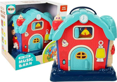Lodër muzikore Leantoys Musical Barn, edukuese për beba, rozë