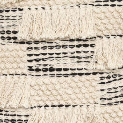 Jastëk dekorativ Atmosphera 3D Fringe Knot, 45x45 cm, pambuk poliester, bardh e zi
