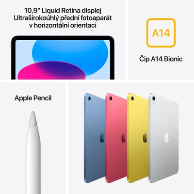 Таблет Apple iPad 2022, 64GB, Wi-Fi, сребрена боја