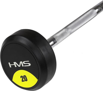 Shufër fikse e harkuar HMS GSL-20, 20 kg, e veshur me gomë, argjend