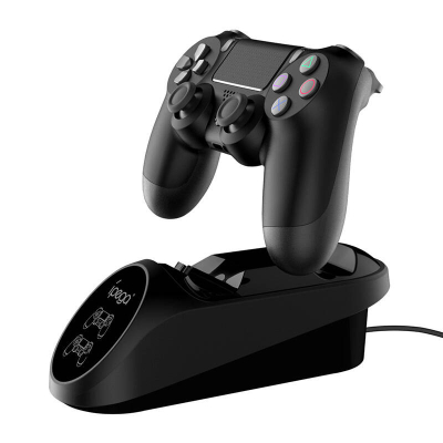 Stacion karikues IPega PG-9180 për PS4, dy kontrollera, LED, i zi
