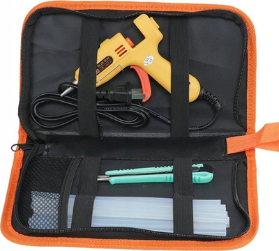 Set pistoletë ngjitëse Eurokomp E6178, 20W, 10 shkopinj 7mm, me thikë