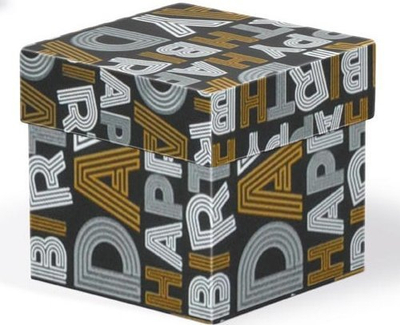 Kuti dhurate Box C-a, karton dekorativ, 8x8x8cm, e zezë