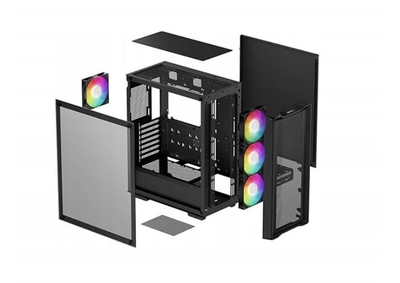Kasë DeepCool CC560 MESH V2, e zezë