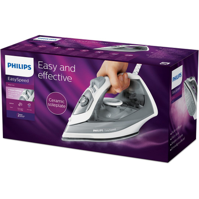 Hekur me avull Philips, pllakë qeramike, funksion Calc Clean, blu