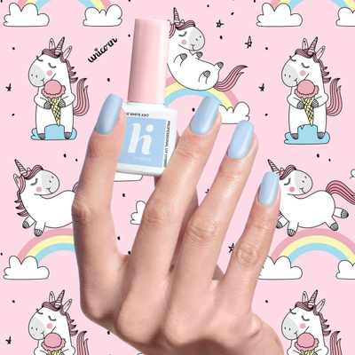 Llak për thonj Hi Hybrid Unicorn, nr. 317 - Blue White, 5 ml