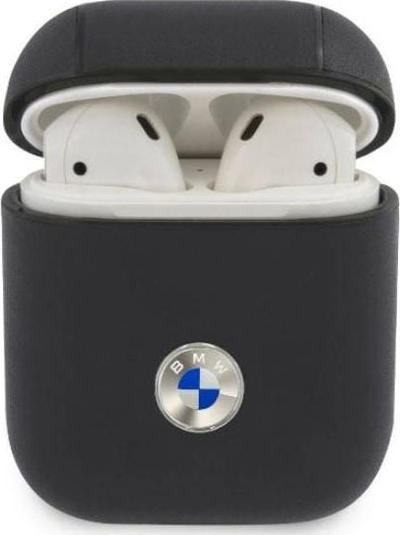Futrollë BMW lëkurë origjinale për AirPods 1/2, lëkurë e vërtetë, blu navy