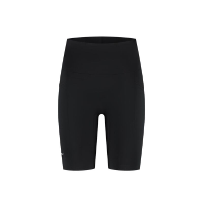 Shorts për vrapim Rogelli Distance, për femra, me xhepa, të zeza