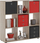 Raft librash FMD Standing Shelf, 9 ndarje, imitim dru lisi, ngjyrë natyrale