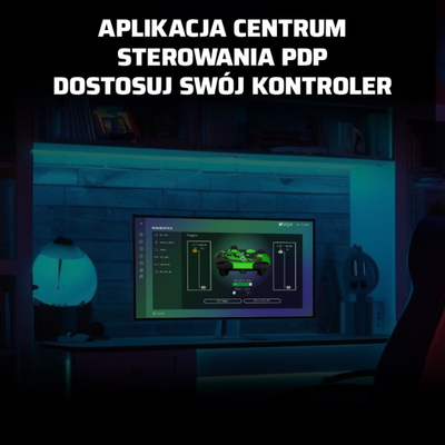 Kontroller PDP XS Rematch, me kabllo, i zi / i gjelbër