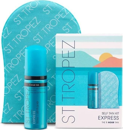 Set për nxirje St. Tropez Express Mini Kit, mousse bronzues, me dorezë për lyerje