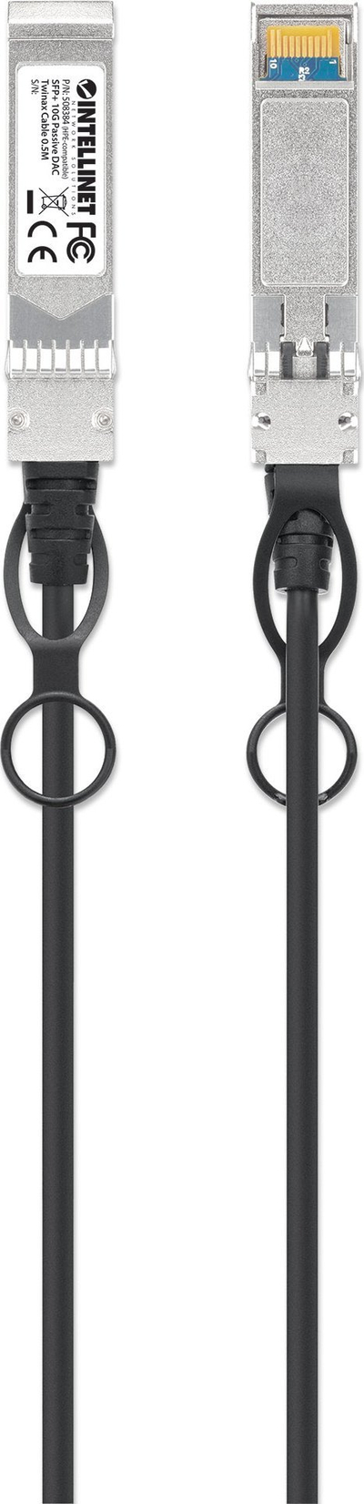 Kabllo DAC Intellinet SFP+ në SFP+, 10 Gbps, 0.5 m, e zezë