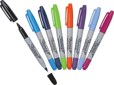 Set markera permanentë Sharpie 2065409, 8 copë, shumëngjyrësh