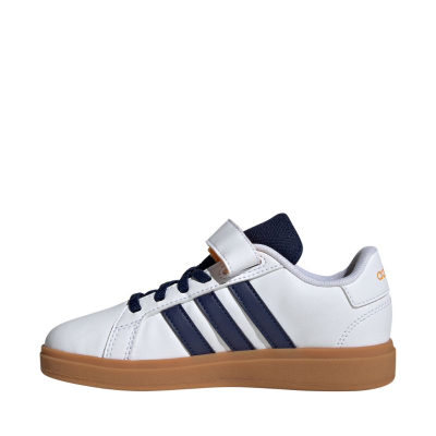 Atlete për kalamaj Adidas Grand Court 2.0 Kids JI0973, lëkurë sintetike, taban gome, të bardha me blu