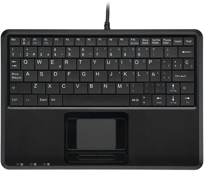 Tastierë Perixx PERIBOARD-510H Plus, super-mini, me touchpad, USB, layout spanjoll, e zezë