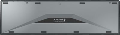 Tastierë CHERRY KW 9100 Slim, pa tela RF Bluetooth, QWERTZ gjerman, e zezë argjendtë