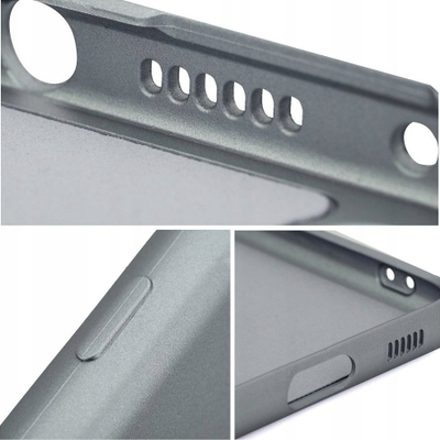Futera mbrojtëse metalike për iPhone 16, gri