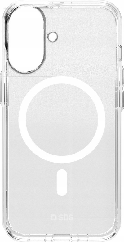Kapak telefoni SBS Rear Cover për Apple iPhone 16, D3O, MagSafe, transparent
