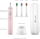 Furçë dhëmbësh sonike TrueLife SonicBrush Compact, me bateri që rimbushet, me kuti udhëtimi, rozë