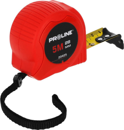Metër matës PROLINE, 8 m, majë magnetike, i verdhë