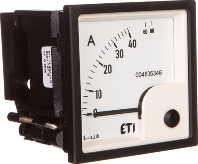Ampërmetër paneli Eti Polam EQ72, 40A AC, 72x72mm, klasa 1.5