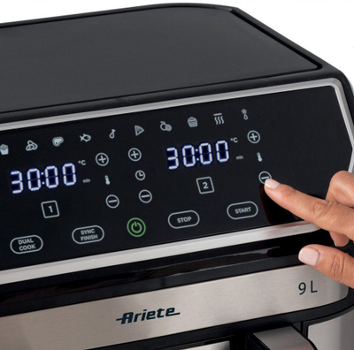 Fritezë me ajër Ariete Dual 4625, 9L, dy kosha, metalike