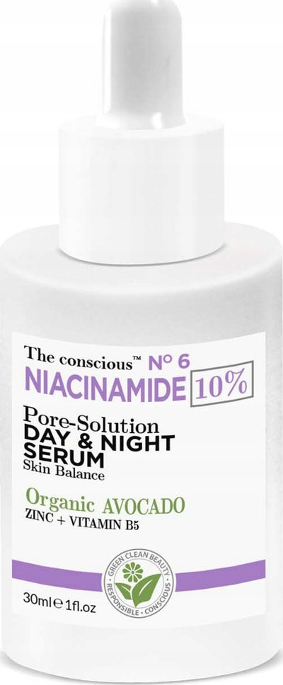 Serum per fytyrë The Conscious No 6 Niacinamide, 10%, me avokado organike, 30 ml