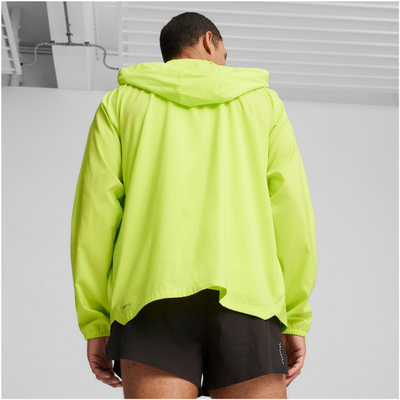 Јакна за трчање Puma Run Favorite Woven Men, dryCELL, со капа, неон жолта