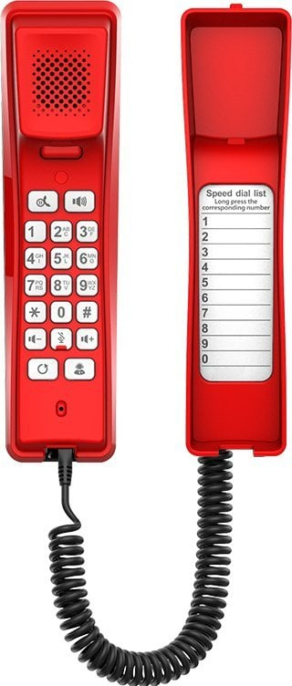 Telefon fiks Fanvil H2U me kabllo, i kuq