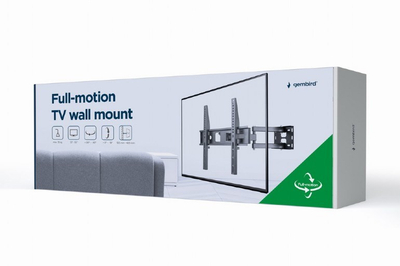 Mbajtëse muri për TV Gembird WM-55ST-03, 32"-55", VESA 400x400, e zezë