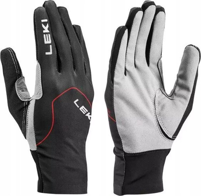 Doreza ski nordik Leki Nordic Skin, për burra, madhësia 7.5, të zeza gri