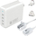 Karikues murale 4smarts GaN Flex Pro 200W, 4x USB C, i bardhë