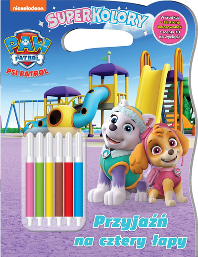 Libër ngjyrosjeje PAW Patrol Supercolors, me figura, me markera, shumëngjyrësh