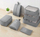 Organizues udhëtimi Korbi M13I XXL, set 7 çanta, gri