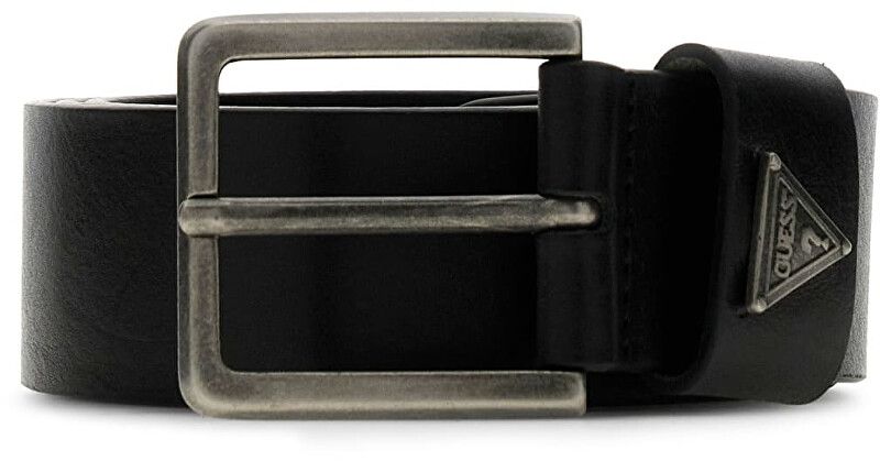 Rripi i lëkurës Guess BM7888P6240-BLA për meshkuj, i zi