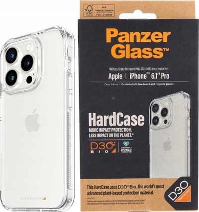 Mbulesë PanzerGlass HardCase D3O për iPhone 15 Pro, transparente