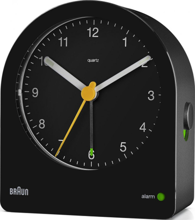 Orë alarmi Braun BC22, mekanizëm quartz, tavoline, e zezë