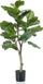 Bimë artificiale Emerald Ficus Lyrata 90cm, me vazo, jeshile
