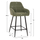Stol mesatar Strike 50x50x94,5Hcm (HM8592.03), gjelbër/ zezë