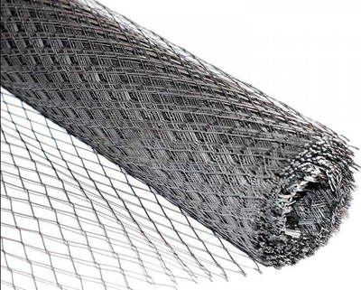 Rrjetë zgjeruese nën suva Galvanized, 10x, 90cm, llamarinë e galvanizume
