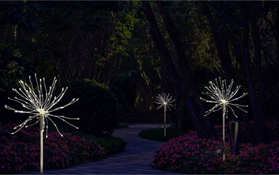 Lampë solare kopshti Saska Garden Firework Dandelion, 90 LED, IP65, inoks