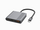 Adapter USB C multiport Gembird 3 në 1, HDMI, 10Gbps, gri