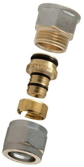 Grykë uji TDM Brass 1435E, filetuese 20x1/2", bronz