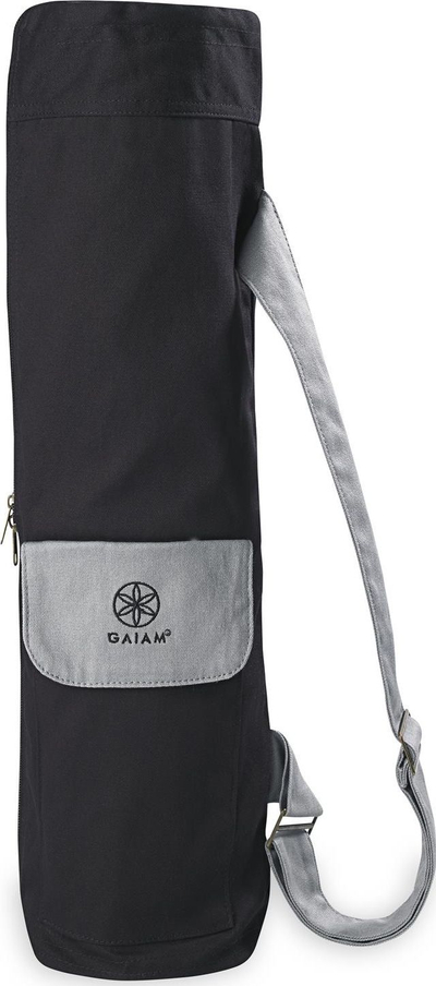 Заштитна торба за подлога за јога Gaiam Granite Storm 62013, памук, со ремен за рамо, сива