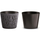 Vazo lulesh Kraftika Sandy Flowerpot Round, 18.9 cm, plastike, ngjyrë antracit
