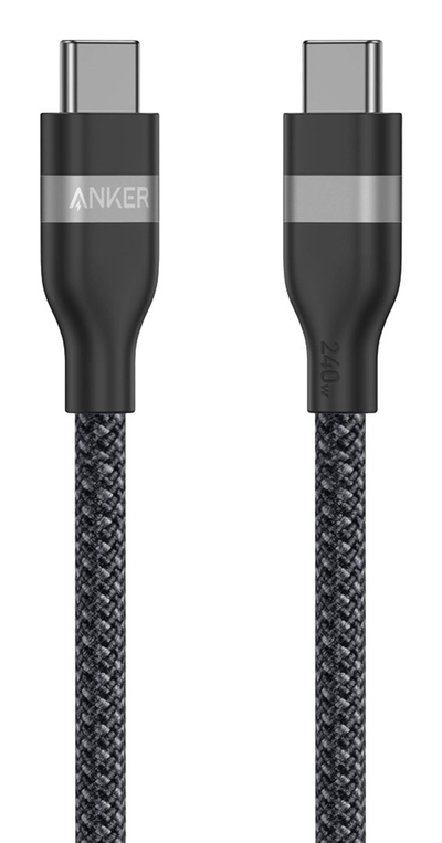 Kabllo USB-C në USB-C Anker, 3ft, 240W, e zezë