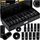 Set çelësa goditës të thellë JCB, 1/2", 6-këndësh, 10 copë